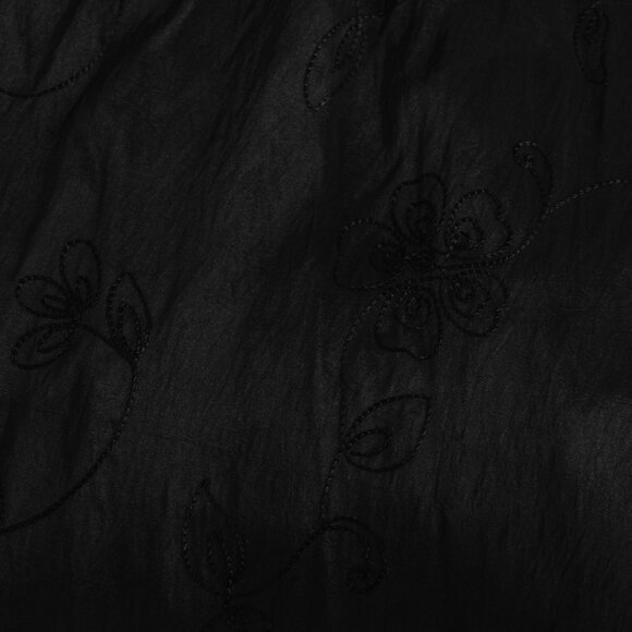 NWT Vintage Black Drop Waist Dress Embroidered Formal Prom Deadstock Size 10 90s - Picture 9 of 9